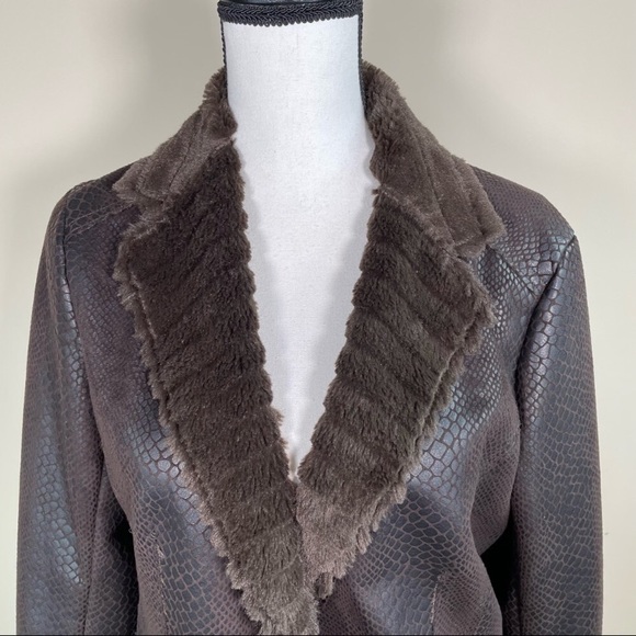 Beautiful Brown Fur lined Jacket, size M - Picture 1 of 7